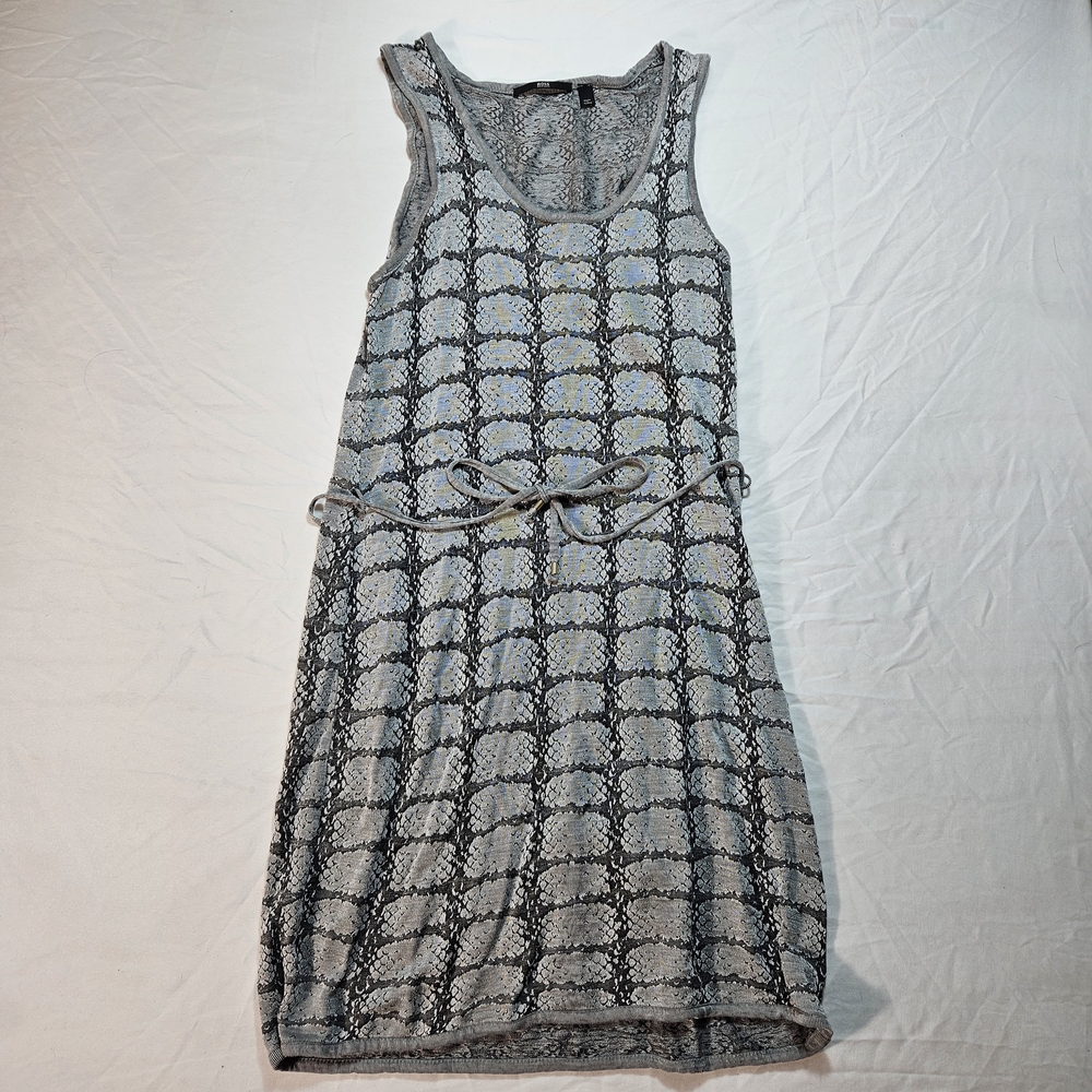 Elegant Gray Sleeveless Dress